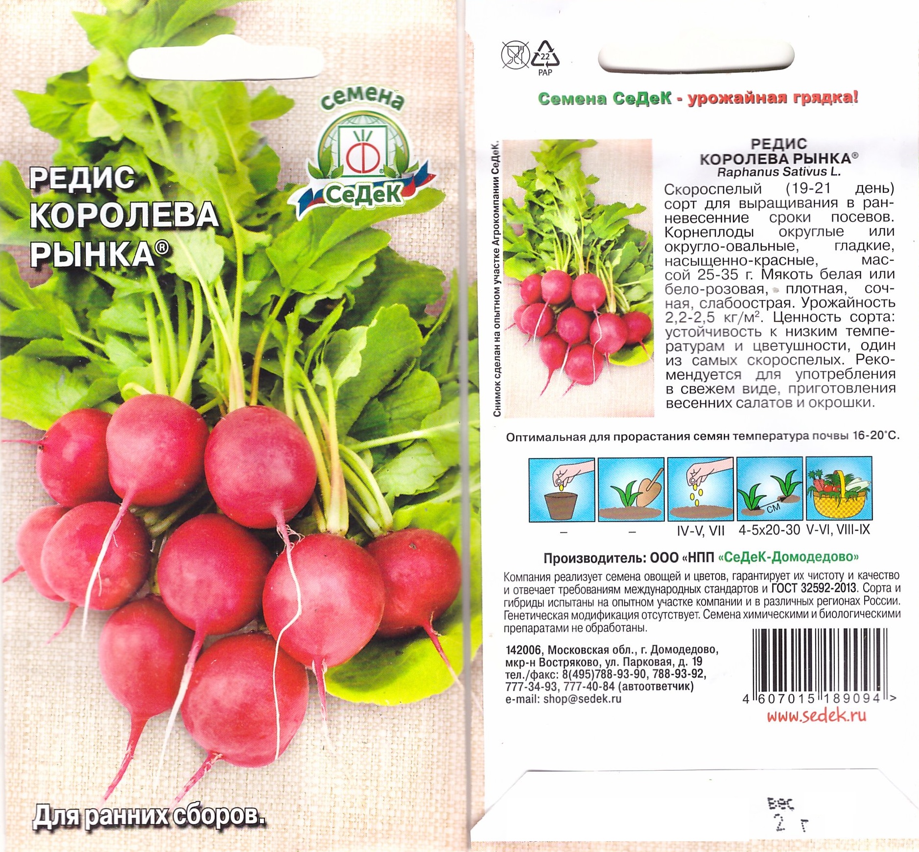 Редис Королева Рынка 2г (ран)